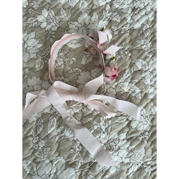 Monnalisa girls floral corsage bracelet headband wedding boho set main image 13